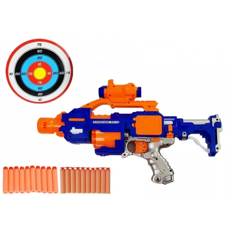 LEAN TOYS Foam Bullet Rifle with Rotary Target 45 cm