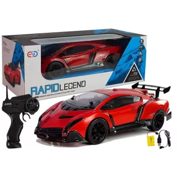 LEAN TOYS Ar vadību vadāma sporta automašīna 1:16 mērogs 2.4 GHz