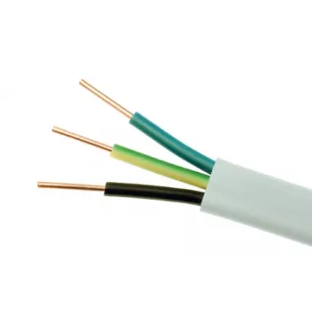 ELEKTROKABEL YDYp 3x1,5mm2 Plakanais Strāvas Kabelis 450/750V 100m Balts