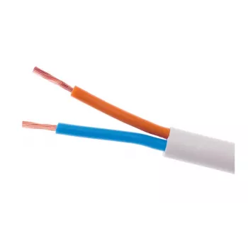 ELEKTROKABEL OMY 2x1mm² H03VV-F elektriskais kabelis balts 100m
