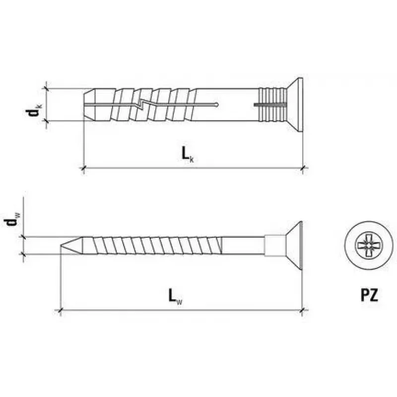 WKRĘT-MET Rapid Mounting Dowel SM-06040 6 x 40 mm 200 gab.
