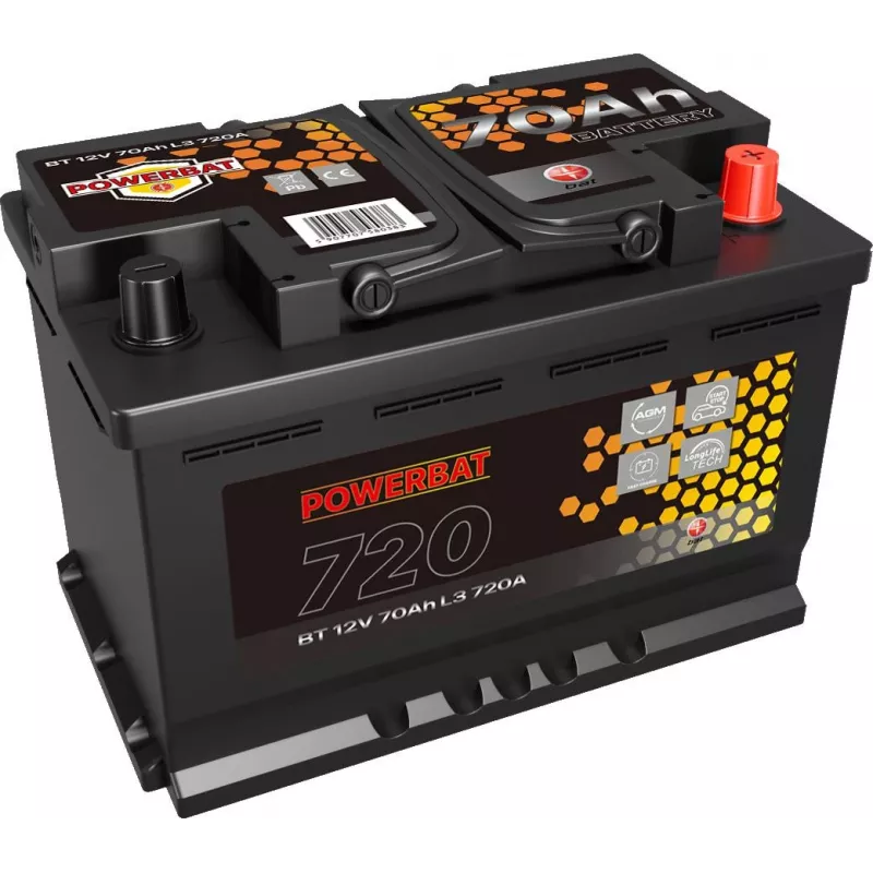 POWERBAT L3 12V 70Ah AGM Start-Stop Battery