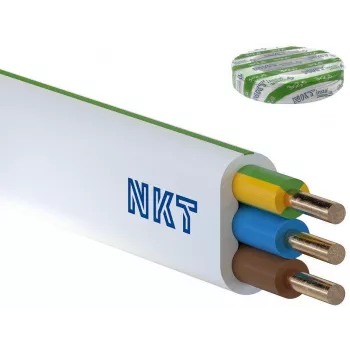 NKT instal PLUS YDYp 3x2.5 mm² Strāvas kabelis 100m Balts