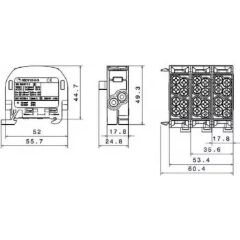 SIMET SCB 25 Atzaru sadales bloks Al/Cu 80-110 SIMBLOCK, zils 81501003