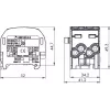 SIMET SCB 25-2 Branch Distribution Block 1-Pole 100A 1000V Al/Cu Blue 81505003