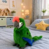 LEAN TOYS Plush Parrot Macaw Exotic Bird Mascot Cuddly Toy Green 24 cm