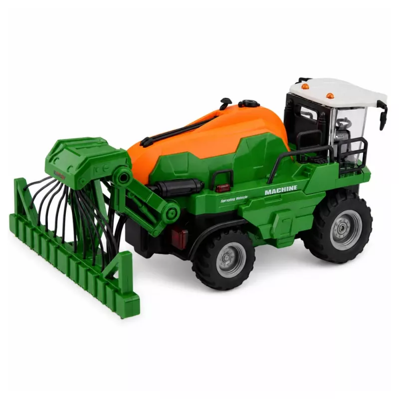 LEAN TOYS Lauksaimniecības kombains ar smidzinātāju, izsmidzināšanas funkcija, gaismas, skaņas, 1:24