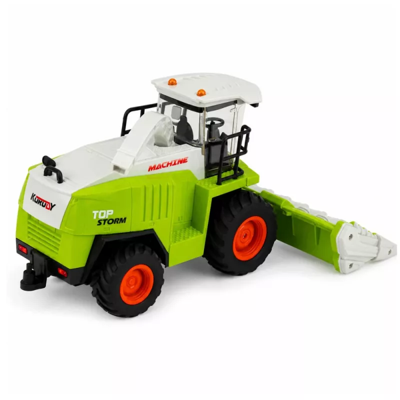 LEAN TOYS Remote Controlled Corn Harvester with Lights and Sounds 1:24