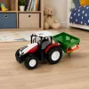 LEAN TOYS RC Remote Controlled Agricultural Tractor with Seeder Lights Red 1:24