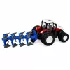 LEAN TOYS RC Remote Controlled Agricultural Tractor with Double Furrow Plow Red 1:24
