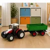 LEAN TOYS Attālināti vadāms lauksaimniecības traktors ar pašizgāzēju piekabi, gaismām, skaņu 1:24