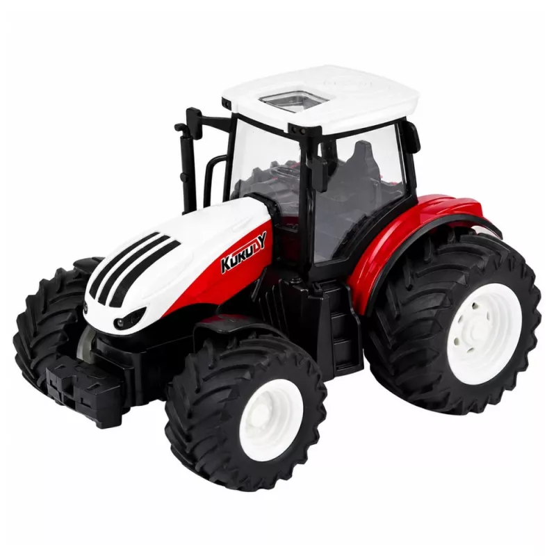 LEAN TOYS Attālināti vadāms lauksaimniecības traktors ar pašizgāzēju piekabi, gaismām, skaņu 1:24