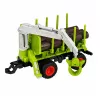 LEAN TOYS RC Remote Controlled Tractor with Forest Trailer and Timber Grabber 1:24