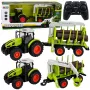 LEAN TOYS RC Remote Controlled Tractor with Forest Trailer and Timber Grabber 1:24