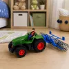 LEAN TOYS RC Green Tractor with Roller and Farmer 1:24 Remote Controlled