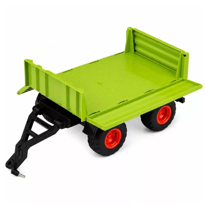LEAN TOYS High Agricultural Tractor with Tipper Trailer, Remote Controlled, RC 1:16