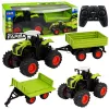 LEAN TOYS High Agricultural Tractor with Tipper Trailer, Remote Controlled, RC 1:16