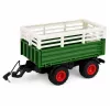 LEAN TOYS Ar tālvadību vadāms lauksaimniecības traktors ar pašizgāzēju piekabi un gaismām 1:24