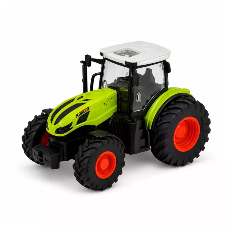 LEAN TOYS Remote Controlled RC Agricultural Tractor with Tipper Trailer and Lights 1:24
