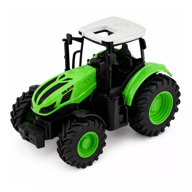 LEAN TOYS Remote Controlled Farm Tractor with Rake RC Lights 1:24