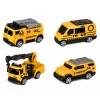 LEAN TOYS Kravas auto ar celtni un transportieri, gaismas, skaņas, zaļš