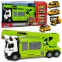 LEAN TOYS Kravas auto ar celtni un transportieri, gaismas, skaņas, zaļš