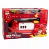 LEAN TOYS Lielā salokāmā ugunsdzēsēju transporta lidmašīna ar transportlīdzekļiem, gaismām un skaņām