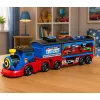 LEAN TOYS Locomotive Transporter with Cars Track Launcher Ramp Lights Sounds