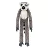 LEAN TOYS Plush Lemur Mascot Cuddly Toy with Velcro Paws for Hanging, 50 cm, Grey/White/Black