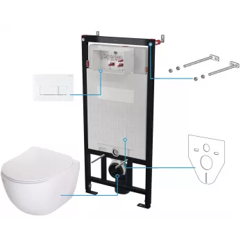 DEANTE 6-in-1 Slēptās tualetes komplekts