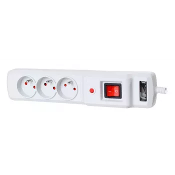 Getfort Surge Protector Power Strip 3A 1.5m Grey