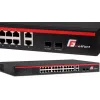 GETFORT GF-226G-24P-250 Neneekspluatējams PoE+ slēdzis, 24x 10/100Mbps PoE+ porti, 2x Gigabit RJ45, 2x SFP, 250W, Rackmount
