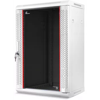 GETFORT 19 inch CALI 18U 600x600 sienas montāžas skapis, pelēks