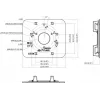 MITON VESA adaptera plāksne MT-P152-B - 75x75/100x100 uz 200x100/200x200, melna, 30kg