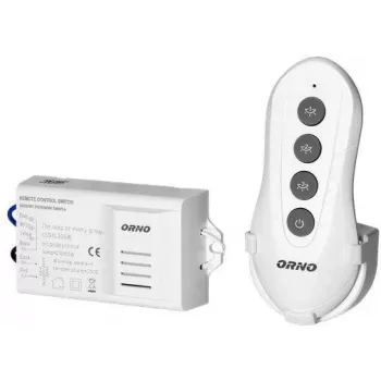 ORNO OR-GB-447 Bezvadu apgaismojuma kontrolieris 1-kanāla RF tālvadības komplekts 433.92 MHz 1000W