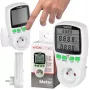 VIRONE EM-4 Vienfāzes elektroenerģijas skaitītājs ar LCD displeju, 16A, 3680W, Schuko kontaktdakša
