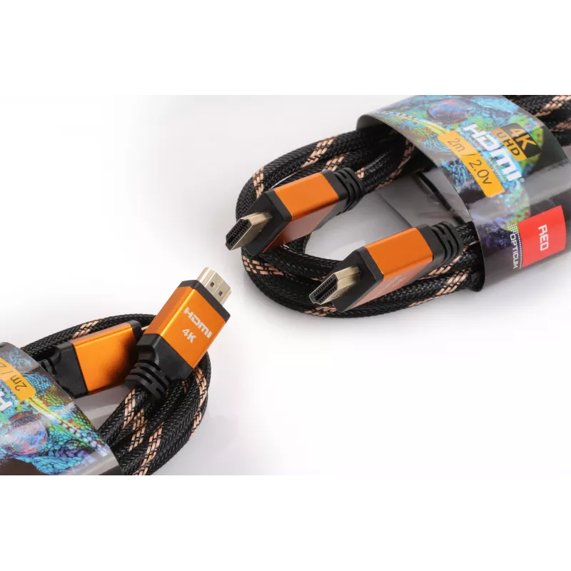 HDMI-HDMI kabelis Opticum RED 4K UHD - 0,5m (v2.0)