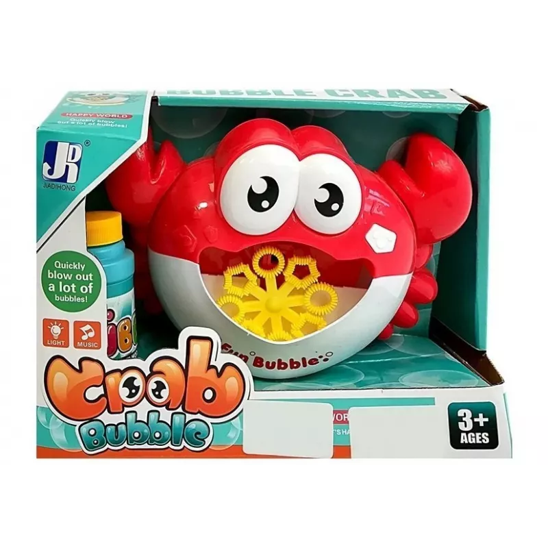 LEAN TOYS Bubble Making Machine Blower Solution Bubbles Maker Automatic Machine Crab Red