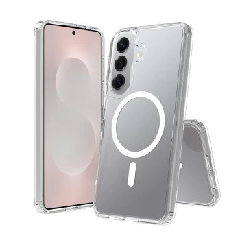 SCREENOR Bumper Case for Samsung Galaxy S24+ Magnetic Clear