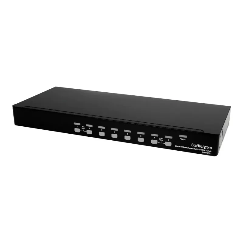 StarTech.com 8 Portu 1U DVI USB KVM Slēdzis - 8-Virzienu DVI-I / USB-B Slēdzis Rack Montāžai