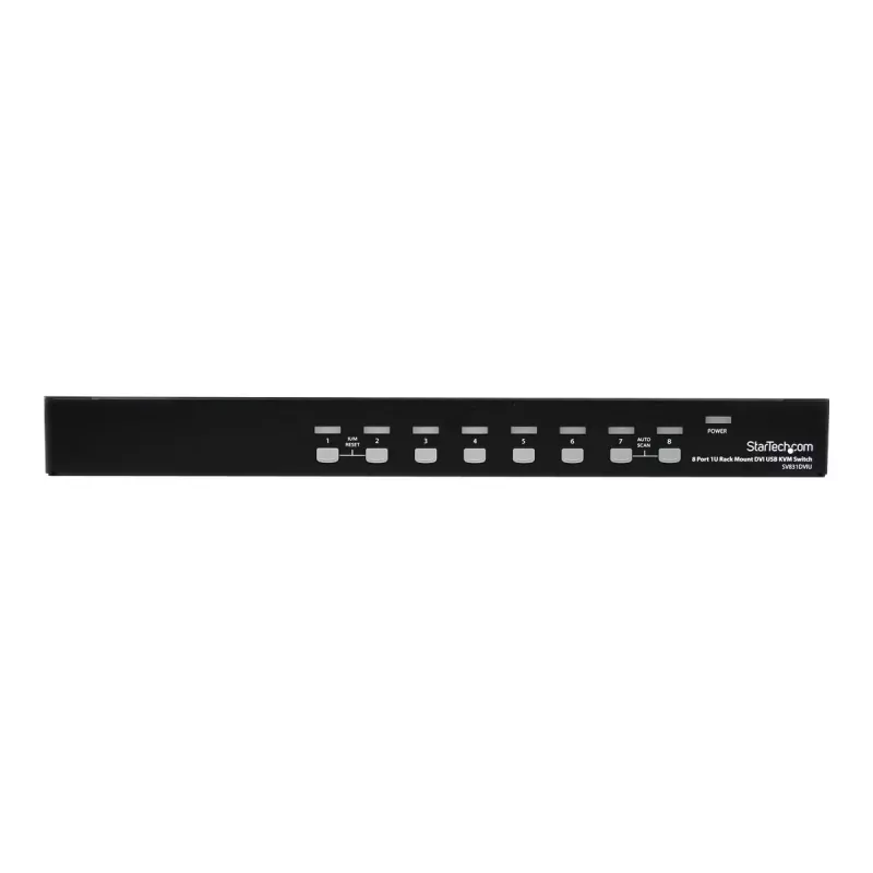 StarTech.com 8 Portu 1U DVI USB KVM Slēdzis - 8-Virzienu DVI-I / USB-B Slēdzis Rack Montāžai
