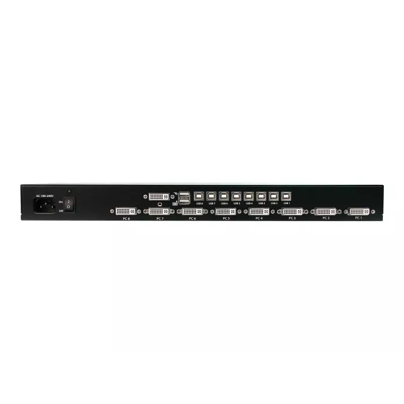 StarTech.com 8 Portu 1U DVI USB KVM Slēdzis - 8-Virzienu DVI-I / USB-B Slēdzis Rack Montāžai