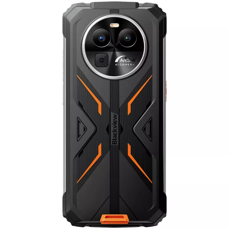 Blackview BV8100 Izturīgs Viedtālrunis 6.5 inch FHD+ 120Hz, 8/256GB, 50MP+13MP+VGA, 8800mAh 45W, IP68/IP69K, MIL-STD-810H, Android 14, Oranžs