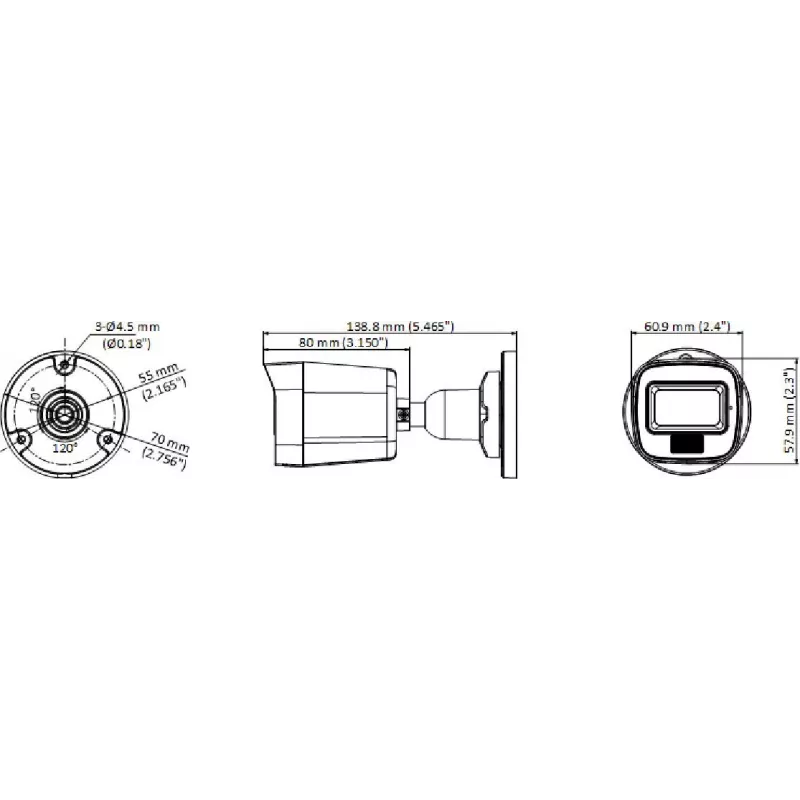 Hikvision DS-2CE16K0T-LPFS 3K 4-in-1 Bullet Camera ar 2.8mm objektīvu un balto gaismu