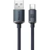 Baseus Crystal Shine USB-A uz USB-C kabelis 1,2m 100W 6A QC 3.0 Pīts neilons Melns