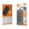 LDNIO SE6403 Strāvas sadalītājs 6 kontaktligzdas + 4 USB uzlādes porti, 2m kabelis, 2500W, balts
