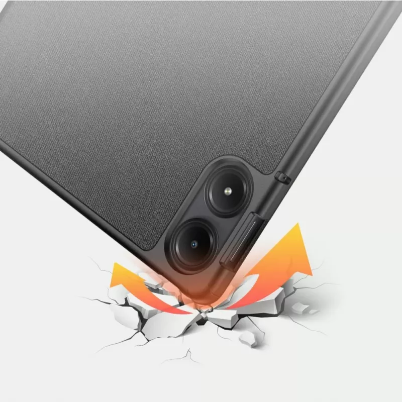 Dux Ducis Domo Maciņš ar Atloku un Viedās Miega Funkciju Xiaomi Redmi Pad Pro (4G/5G)/Poco Pad 12.1 - Melns