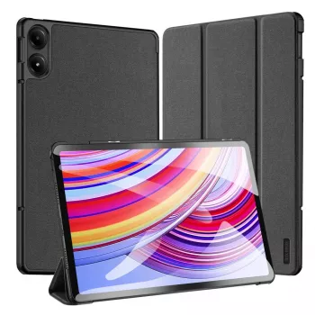 Dux Ducis Domo Maciņš ar Atloku un Viedās Miega Funkciju Xiaomi Redmi Pad Pro (4G/5G)/Poco Pad 12.1 - Melns
