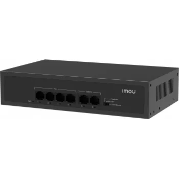 Imou SF106P 6-Port PoE+ Slēdzis (4x PoE, 2x Uplink, 60W Budžets)