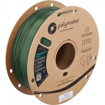 Polymaker PETG 3D printera kvēldiegs, 1,75 mm, 1 kg, tumši zaļš (PB05016)
